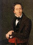 Christian Albrecht Jensen Portrait of Hans Christian Andersen Sweden oil painting reproduction